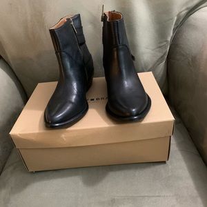 Brand new black leather boots